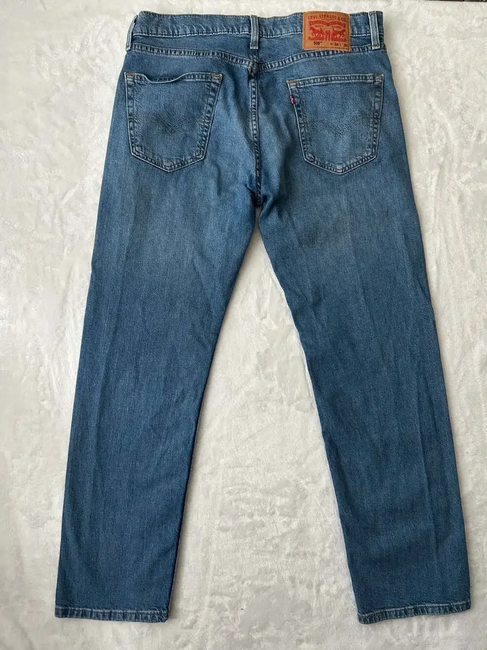 Levi's 505 Regular Fit Jeans - Men's Size 34x30 - Picture 2 of 5